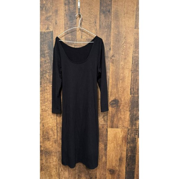 Encircled Women’s Black Sleek Long Sleeve Tied Up Dress XL EUC - Picture 2 of 6